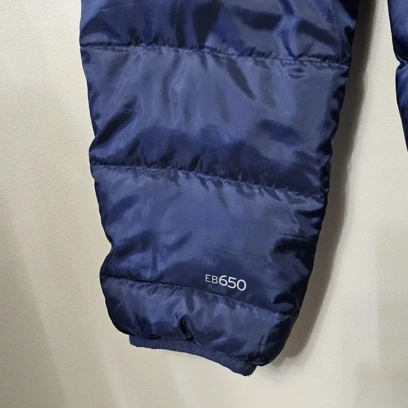 Eddie Bauer EB650 Down Puffer Jacket Mens Size Large Blue Full Zip Coat Outdoors - Picture 3 of 9